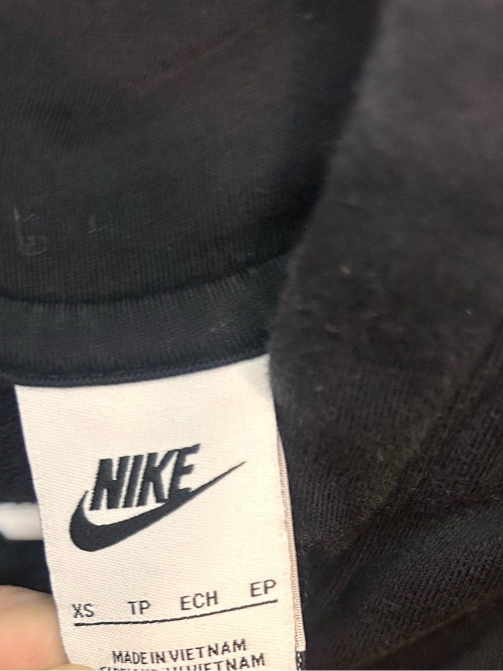 Nike Women’s Black Hoodie with White Swoosh Sz. XS - Picture 2 of 5